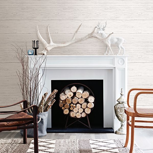 2904-22307 Adair White Shiplap Wallpaper