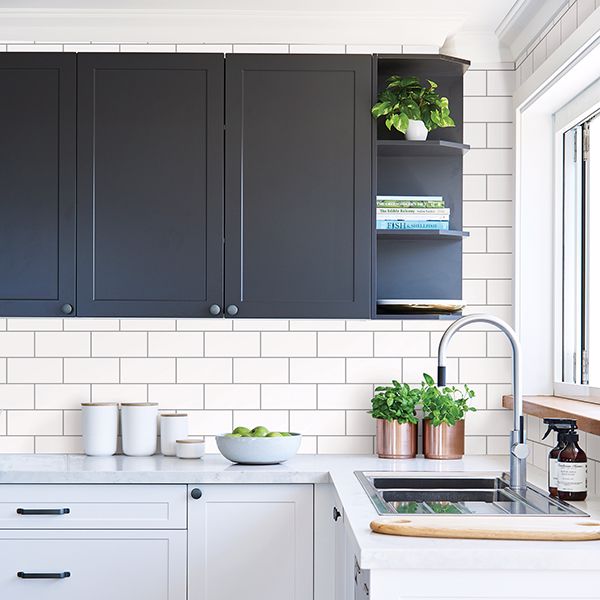 2904-23750 Easton Off-White Subway Tile Wallpaper
