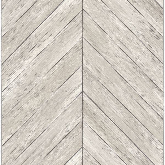 2904-24005 Parisian Dove Chevron Wood Wallpaper