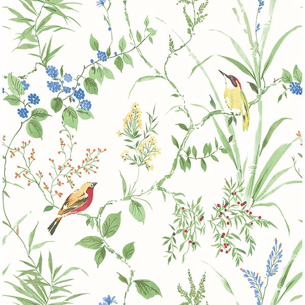 2904-24173 Imperial Garden Green Botanical Wallpaper