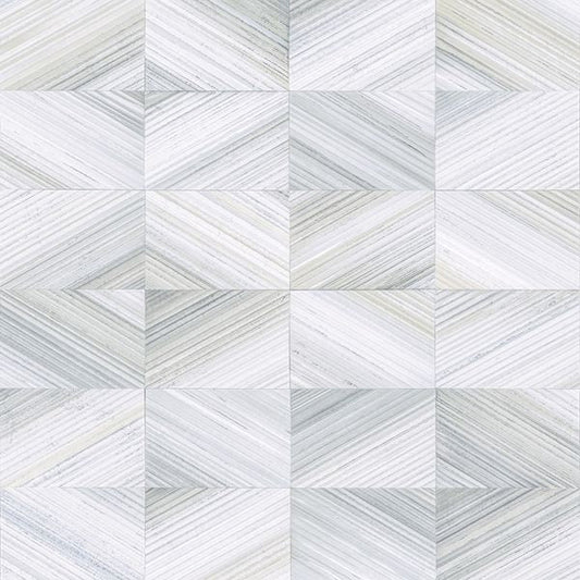 2904-25376 Stratum Light Blue Geometric Faux Wood Wallpaper
