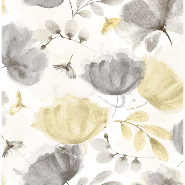 2904-25679 Zahra Grey Floral Wallpaper