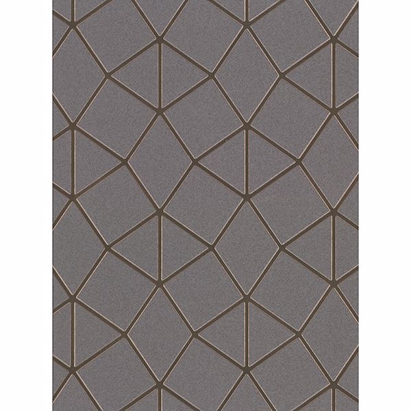 2904-42490 Albion Taupe Geometric Wallpaper