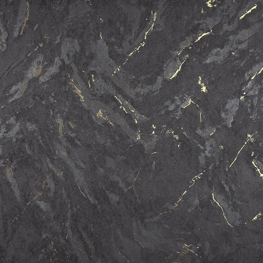2927-00105 Titania Black Marble Texture Wallpaper