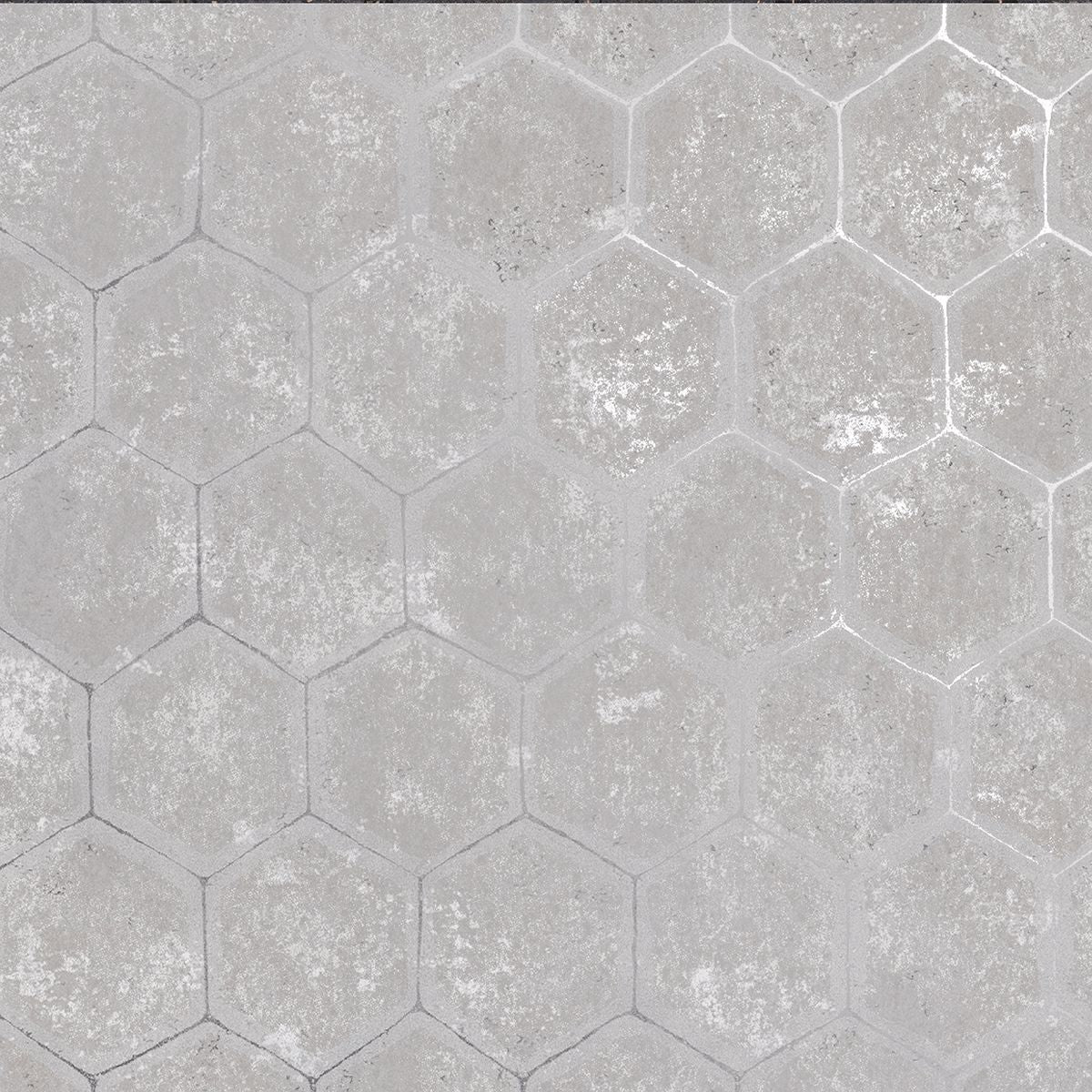 2927-00401 Starling Grey Honeycomb Wallpaper