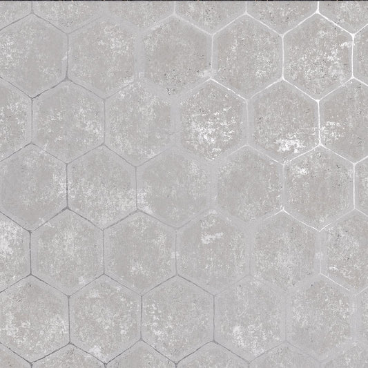 2927-00401 Starling Grey Honeycomb Wallpaper