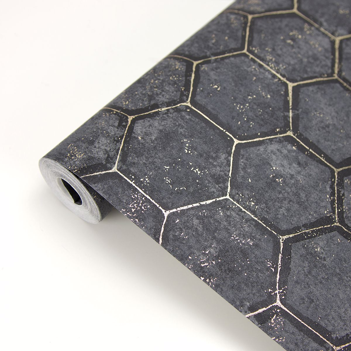 2927-00403 Starling Charcoal Honeycomb Wallpaper