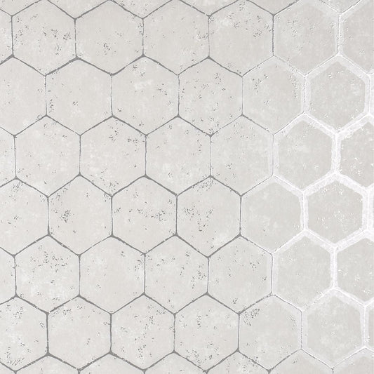 2927-00406 Starling Silver Honeycomb Wallpaper
