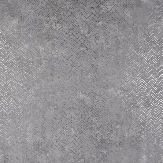 2927-00602 Luna Pewter Distressed Chevron Wallpaper