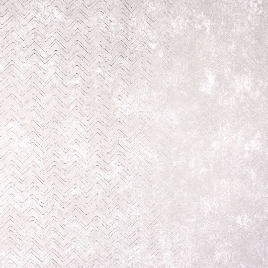 2927-00604 Luna Platinum Distressed Chevron Wallpaper