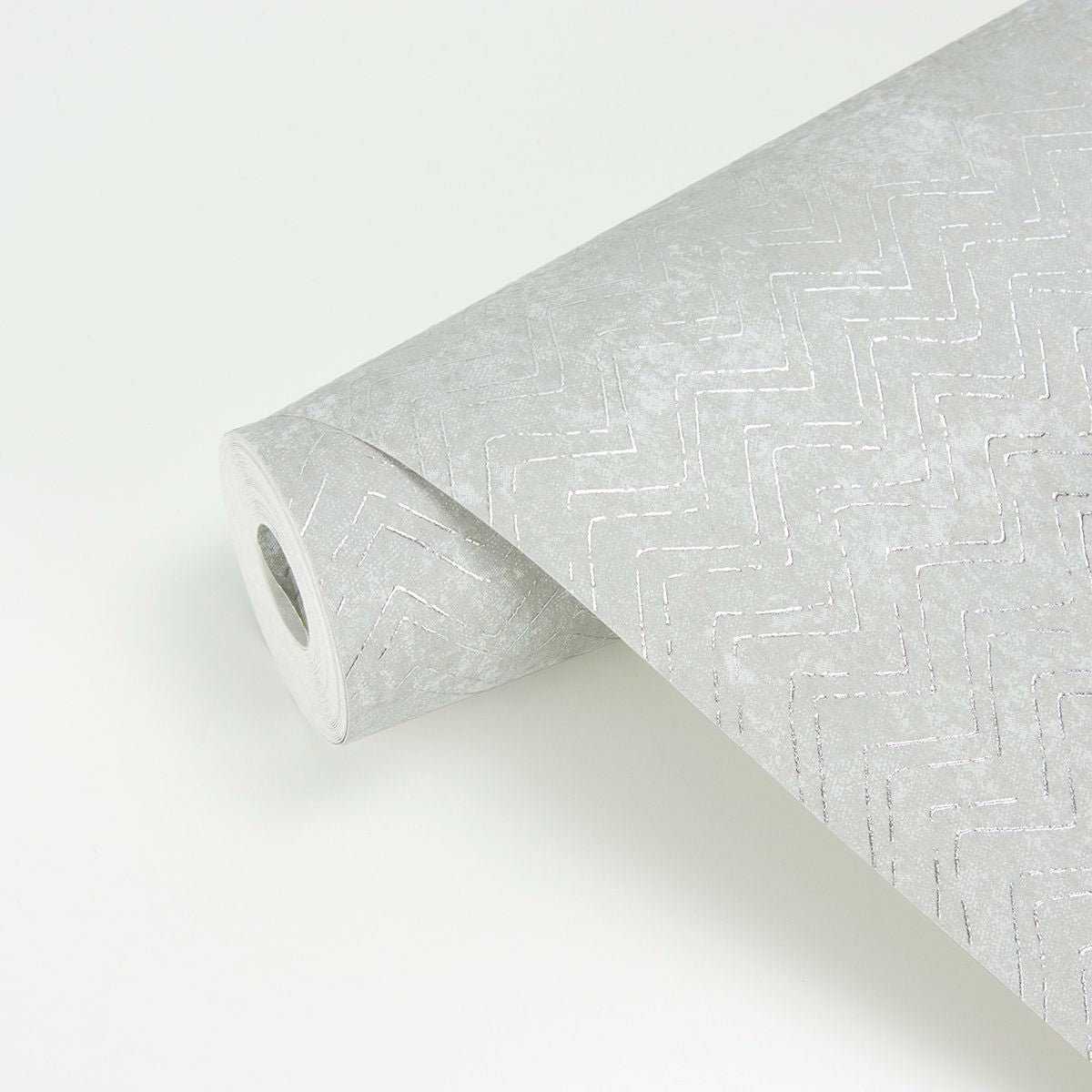 2927-00607 Luna Silver Distressed Chevron Wallpaper