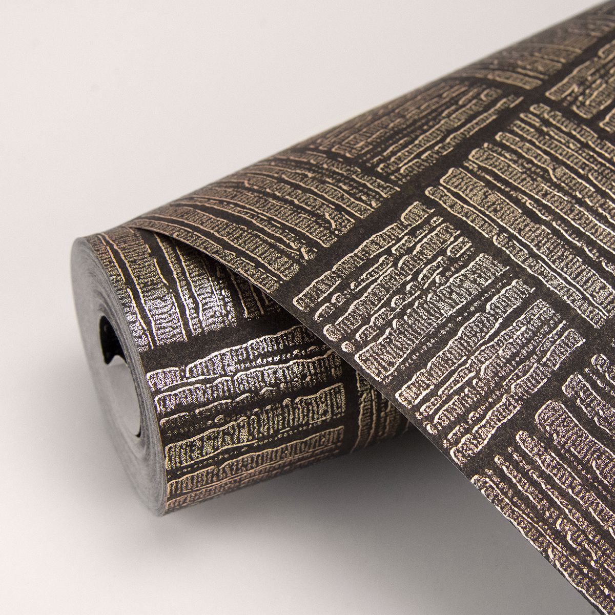 2927-10501 Glint Black Distressed Geometric Wallpaper