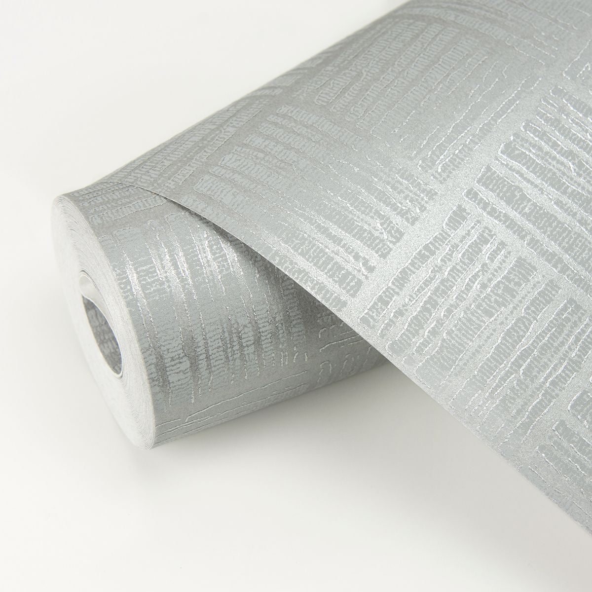 2927-10504 Glint Silver Distressed Geometric Wallpaper
