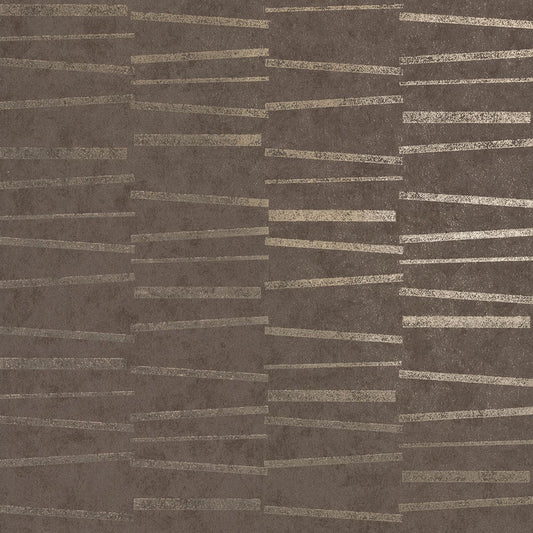 2927-10605 Luminescence Brown Abstract Stripe Wallpaper