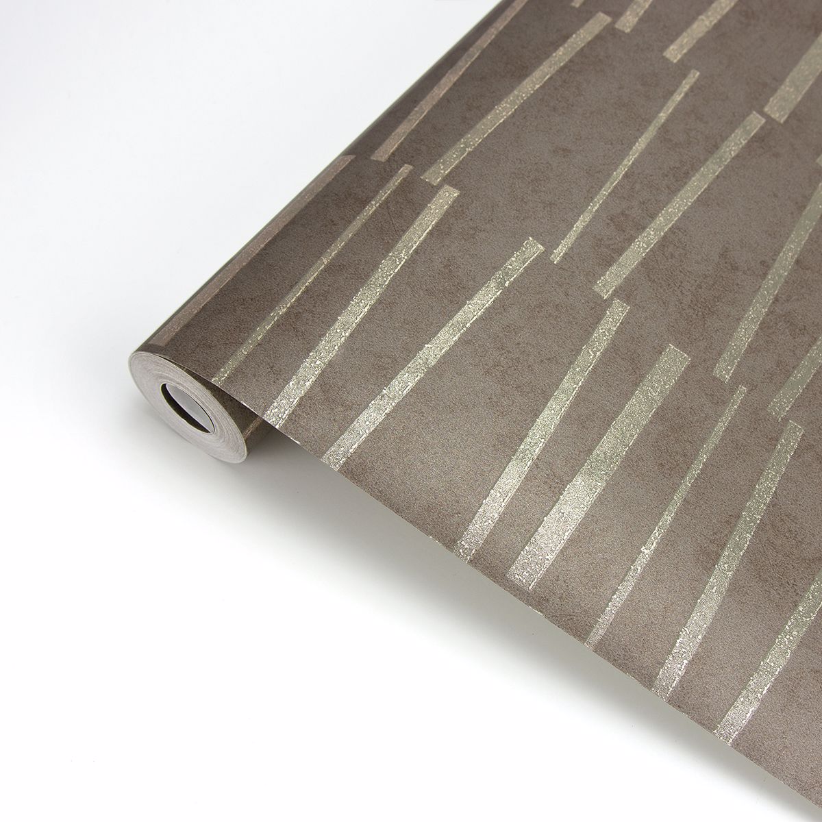 2927-10605 Luminescence Brown Abstract Stripe Wallpaper