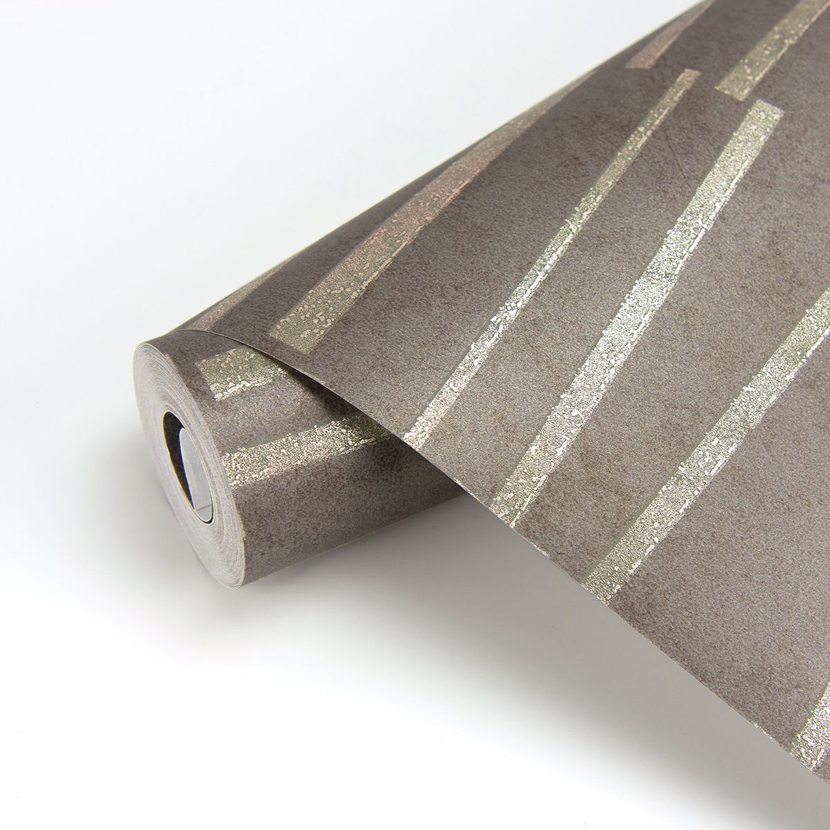 2927-10605 Luminescence Brown Abstract Stripe Wallpaper
