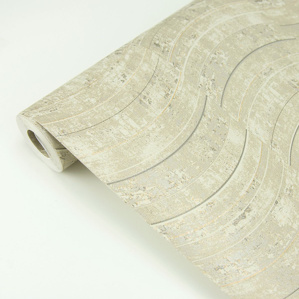 2927-10802 Hydra Taupe Geometric Wallpaper