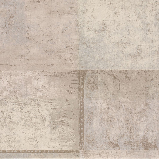 2927-10901 Vela Taupe Distressed Geometric Wallpaper