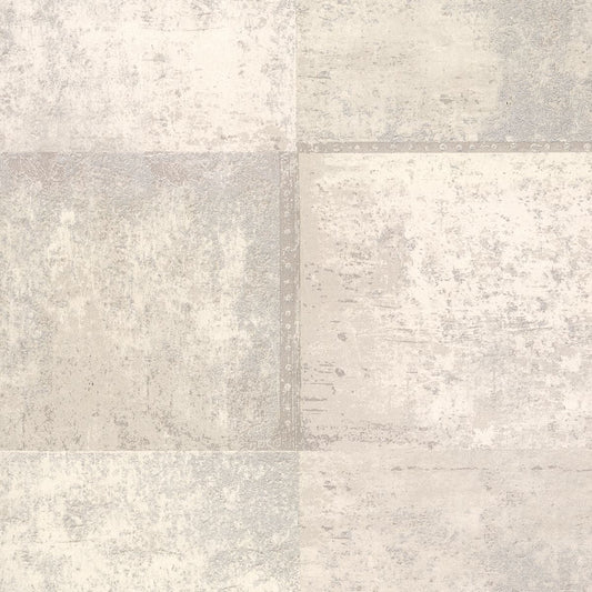 2927-10902 Vela Ivory Distressed Geometric Wallpaper