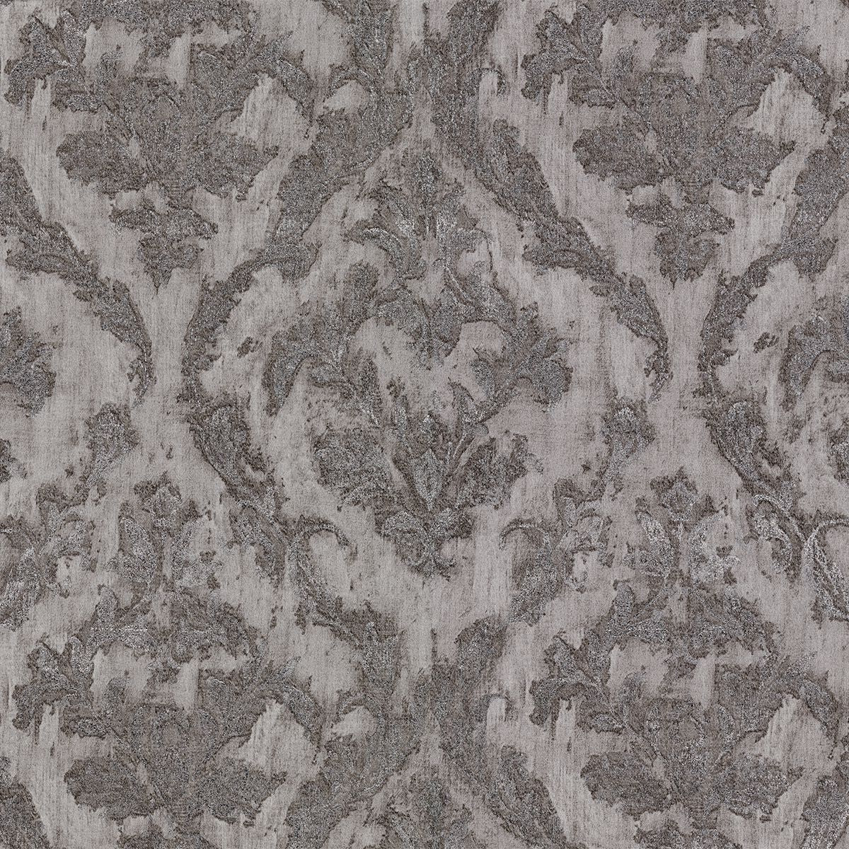 2927-20108 Lyra Pewter Damask Wallpaper