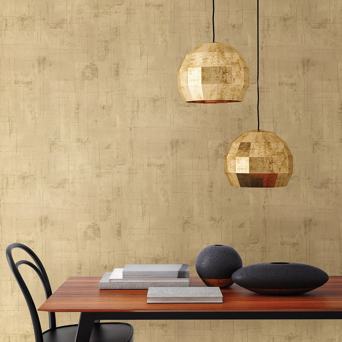 2927-20406 Ozone Gold Texture Wallpaper