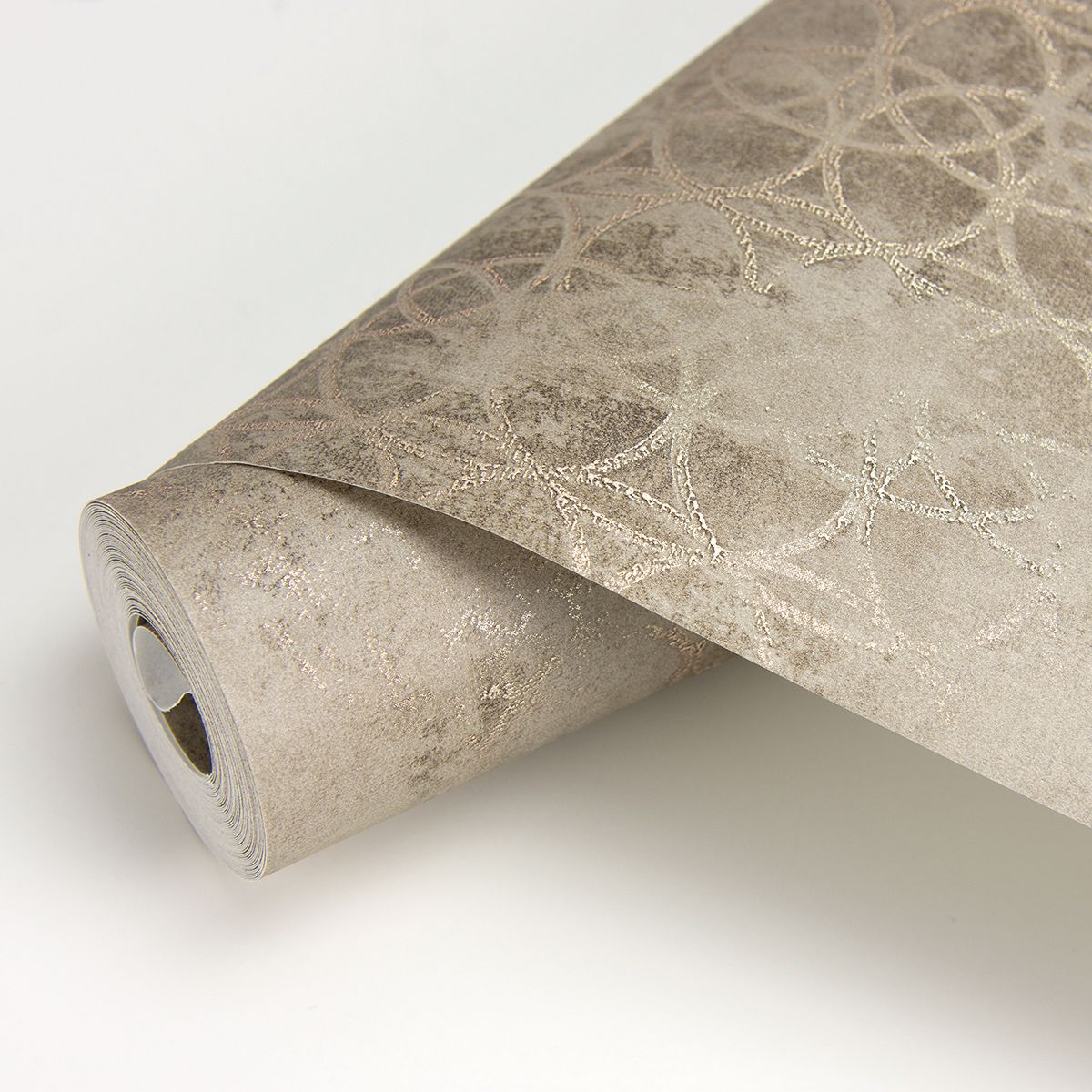 2927-20601 Fornax Brass Geometric Wallpaper