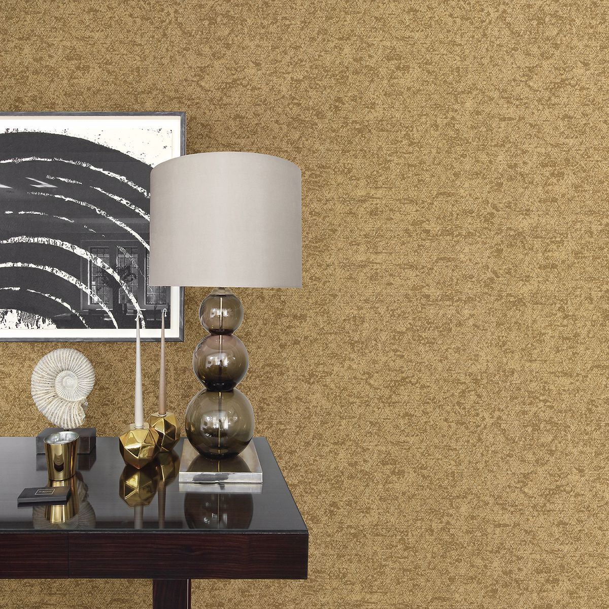 2927-21002 Cosmic Gold Geometric Wallpaper