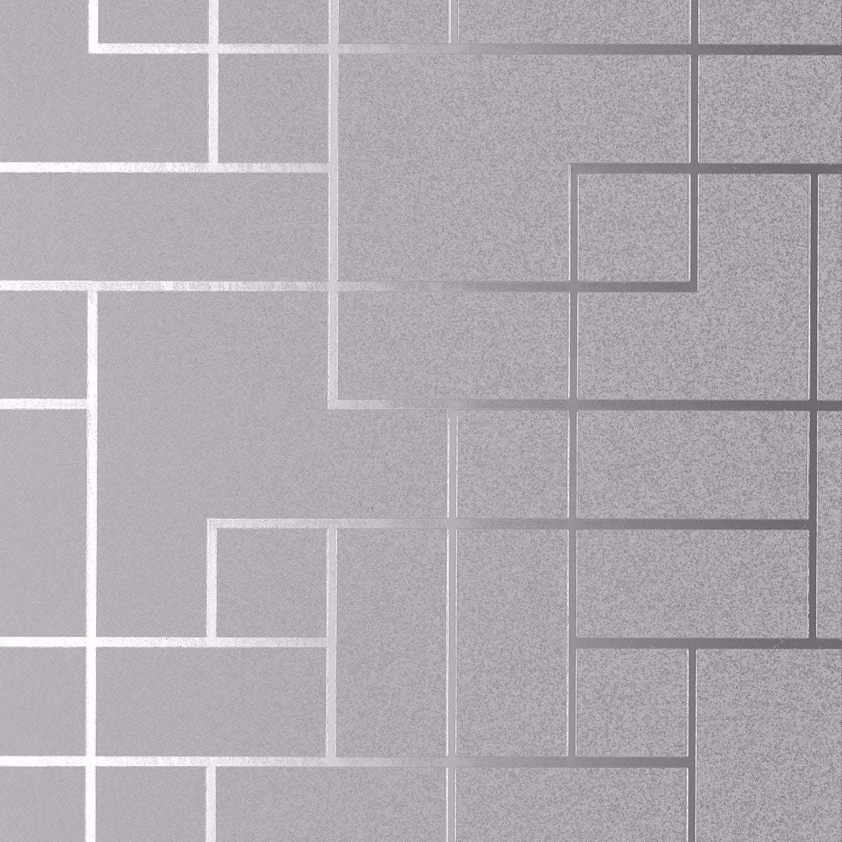 2927-42491 Mason Silver Geometric Wallpaper