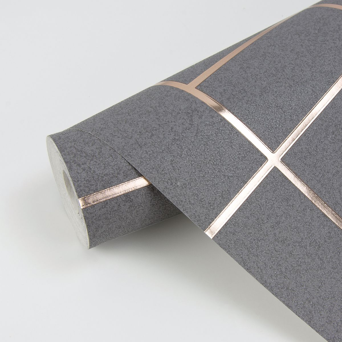 2927-42492 Mason Dark Grey Geometric Wallpaper