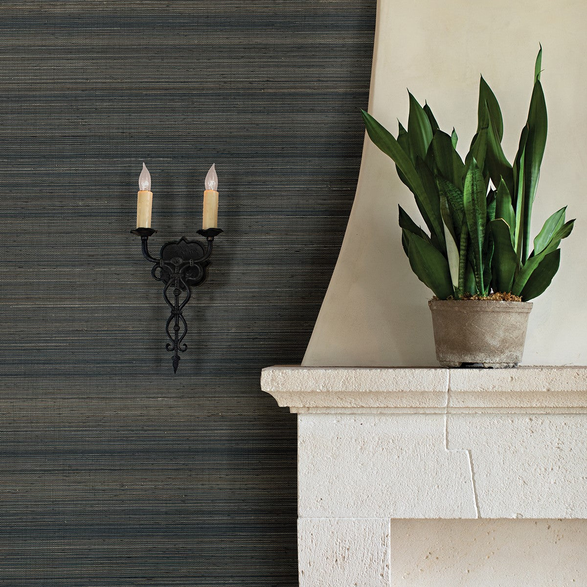 2972-86104 Mai Indigo Abaca Grasscloth Wallpaper
