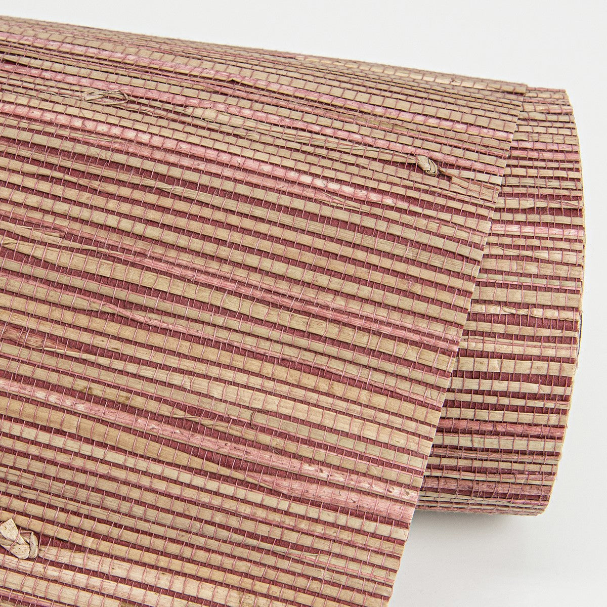 2972-86109 Shuang Rasberry Handmade Grasscloth Wallpaper