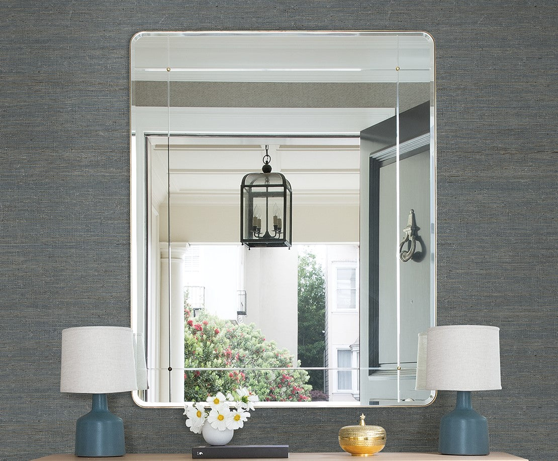 2972-86124 Aiko Teal Sisal Grasscloth Wallpaper