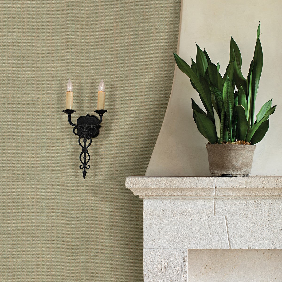 2972-86143 Yanyu Sage Paper Weave Grasscloth Wallpaper