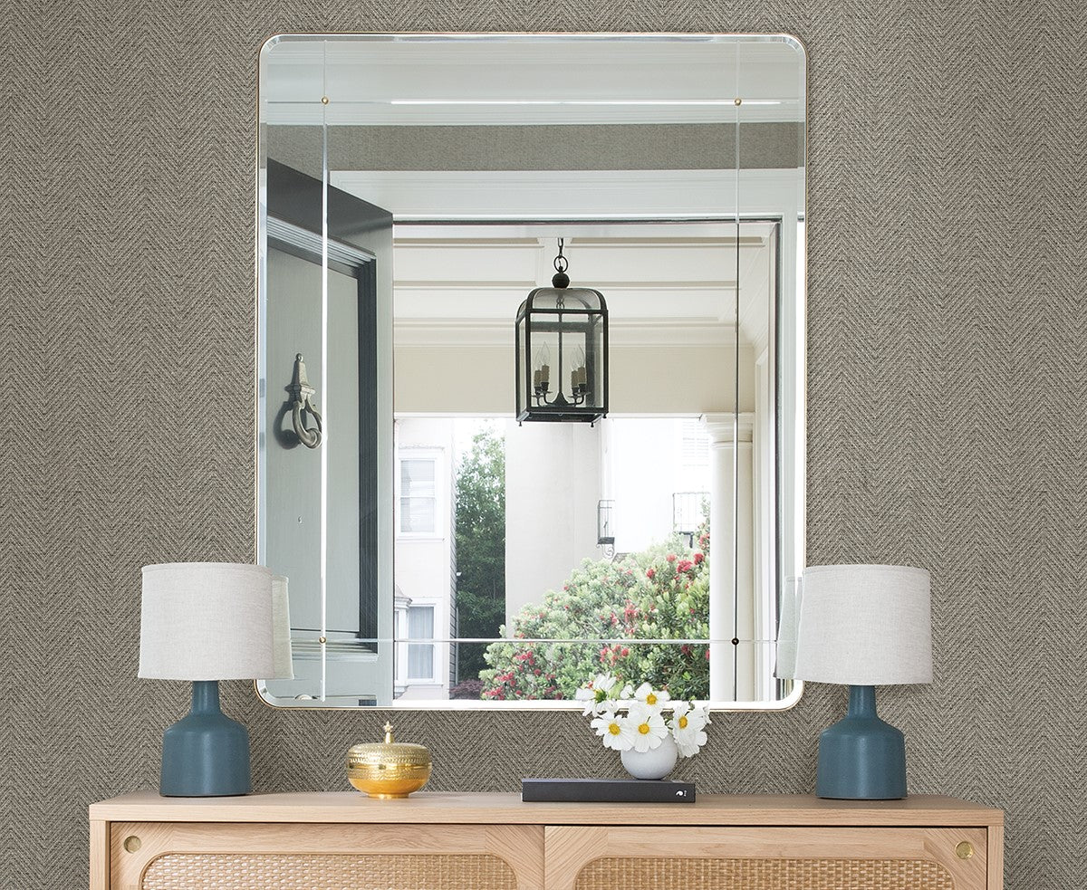 2972-86145 Madoka Dark Grey Paper Weave Grasscloth Wallpaper