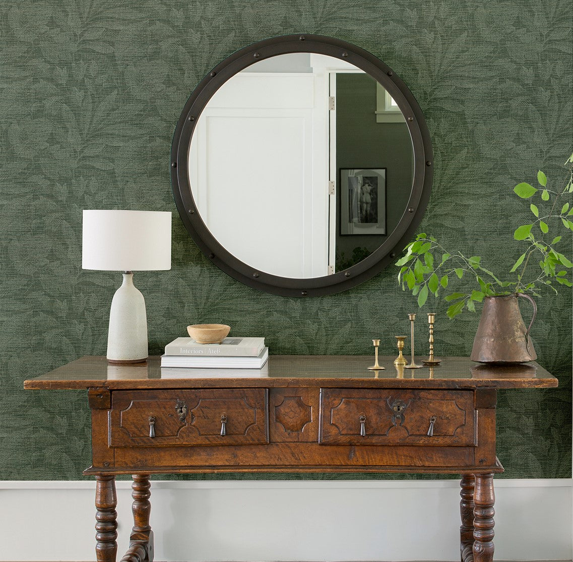 2972-86154 Lei Green Leaf Wallpaper