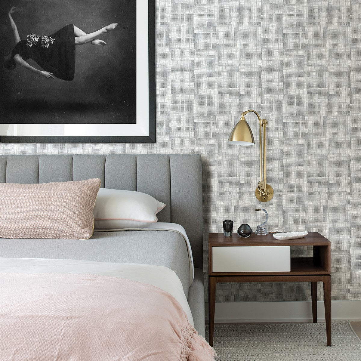 2972-86158 Ting Light Blue Lattice Wallpaper