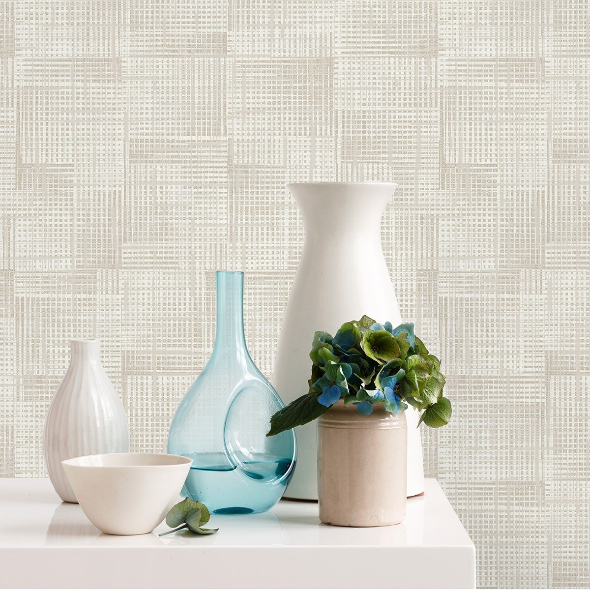 2972-86161 Ting Cream Lattice Wallpaper