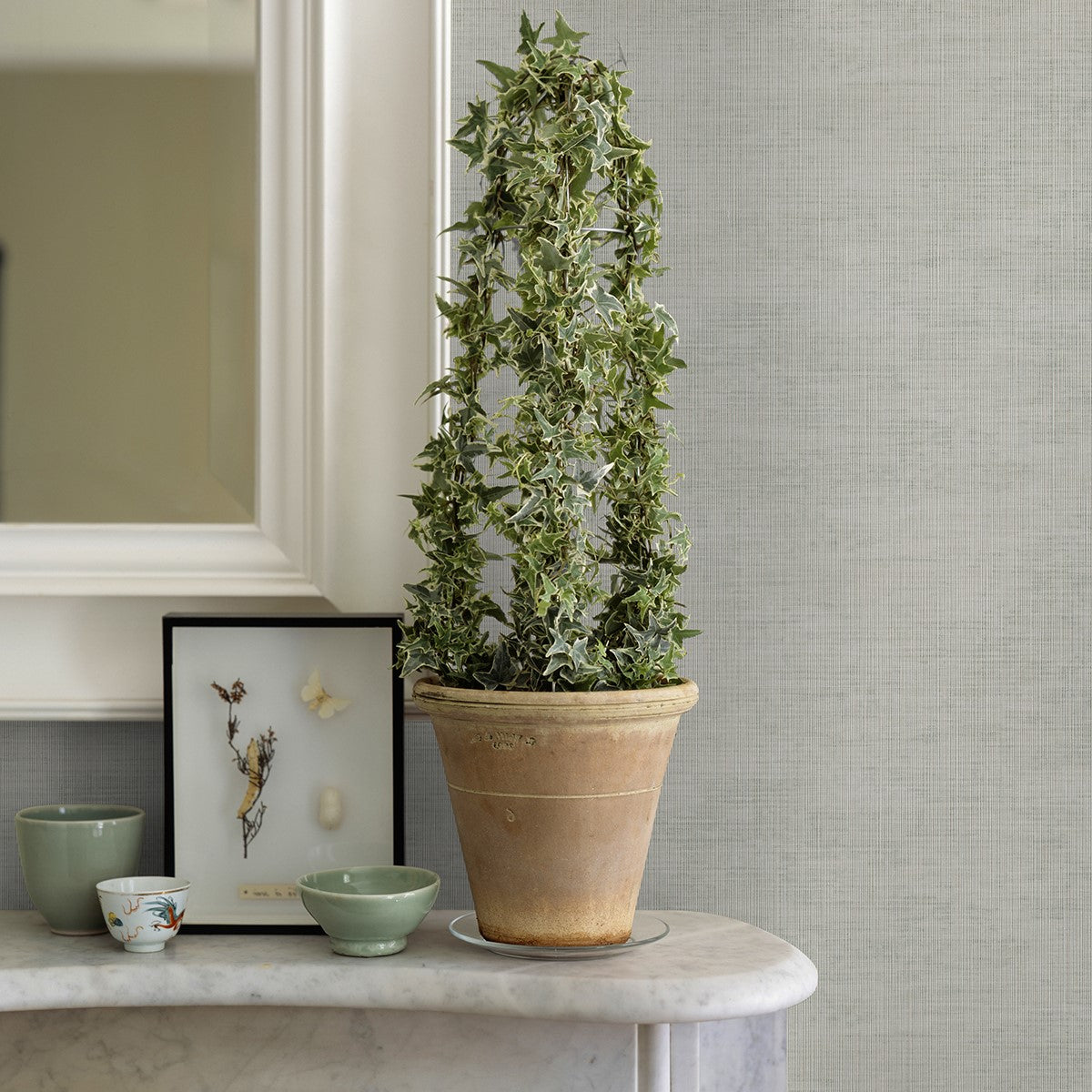 2972-86171 Yawen Silver String Wallpaper