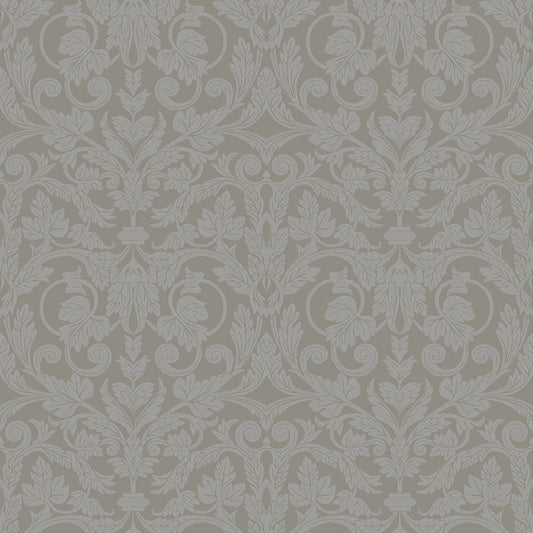 2999-14006 Rosali Grey Scroll Damask Wallpaper