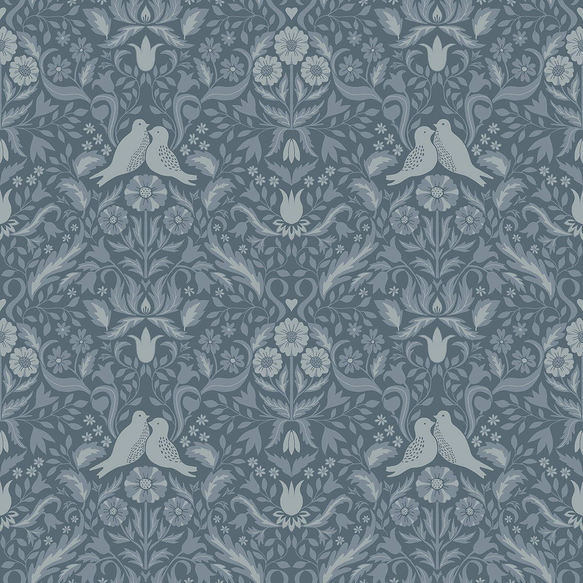 2999-14028 Niki Blue Country Kitsch Wallpaper