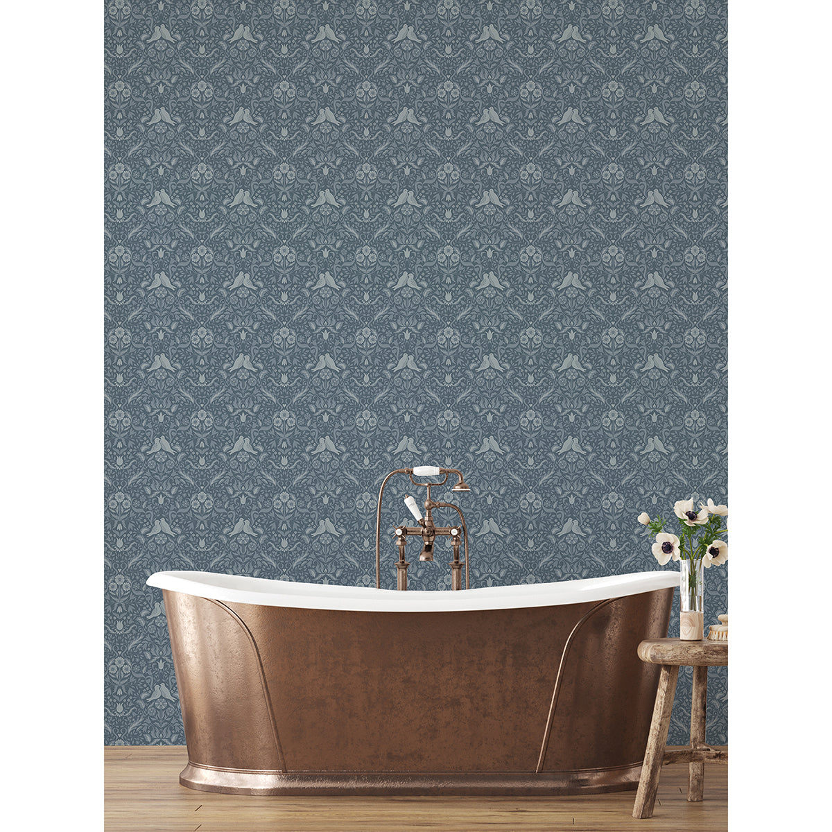 2999-14028 Niki Blue Country Kitsch Wallpaper