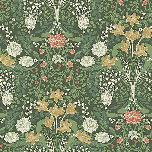 2999-24102 Froso Green Garden Damask Wallpaper
