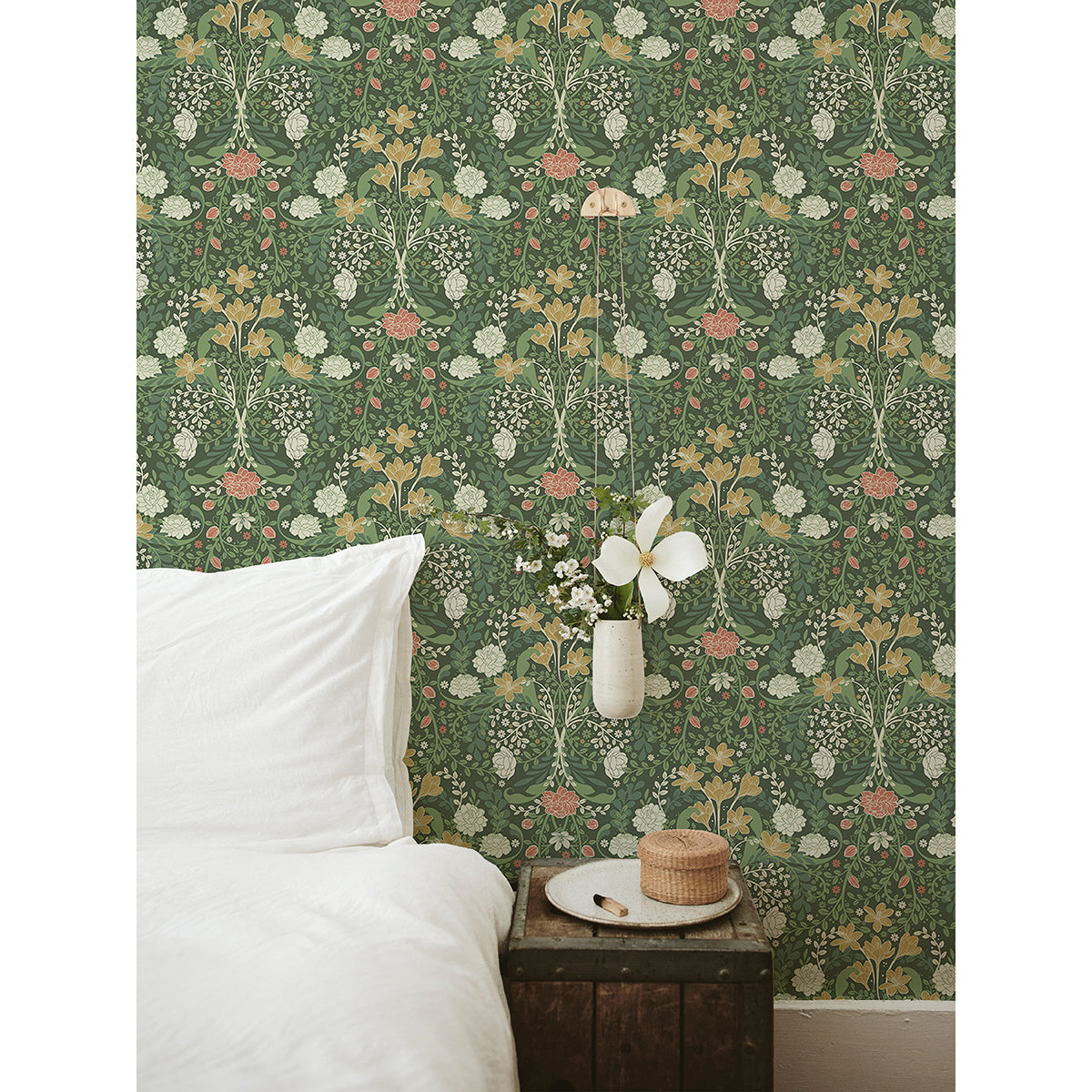 2999-24102 Froso Green Garden Damask Wallpaper