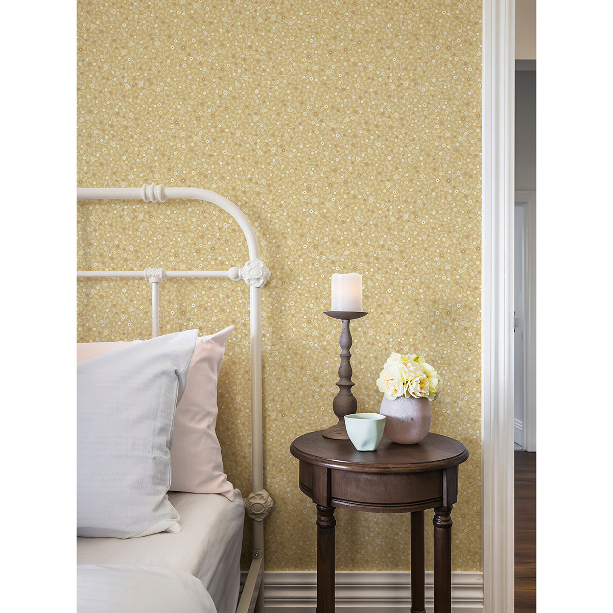  2999-24129 Hummelvik Yellow Daisy Trail Wallpaper
