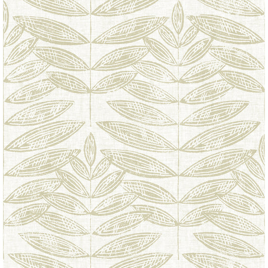 2999-25100 Akira Taupe Leaf Wallpaper