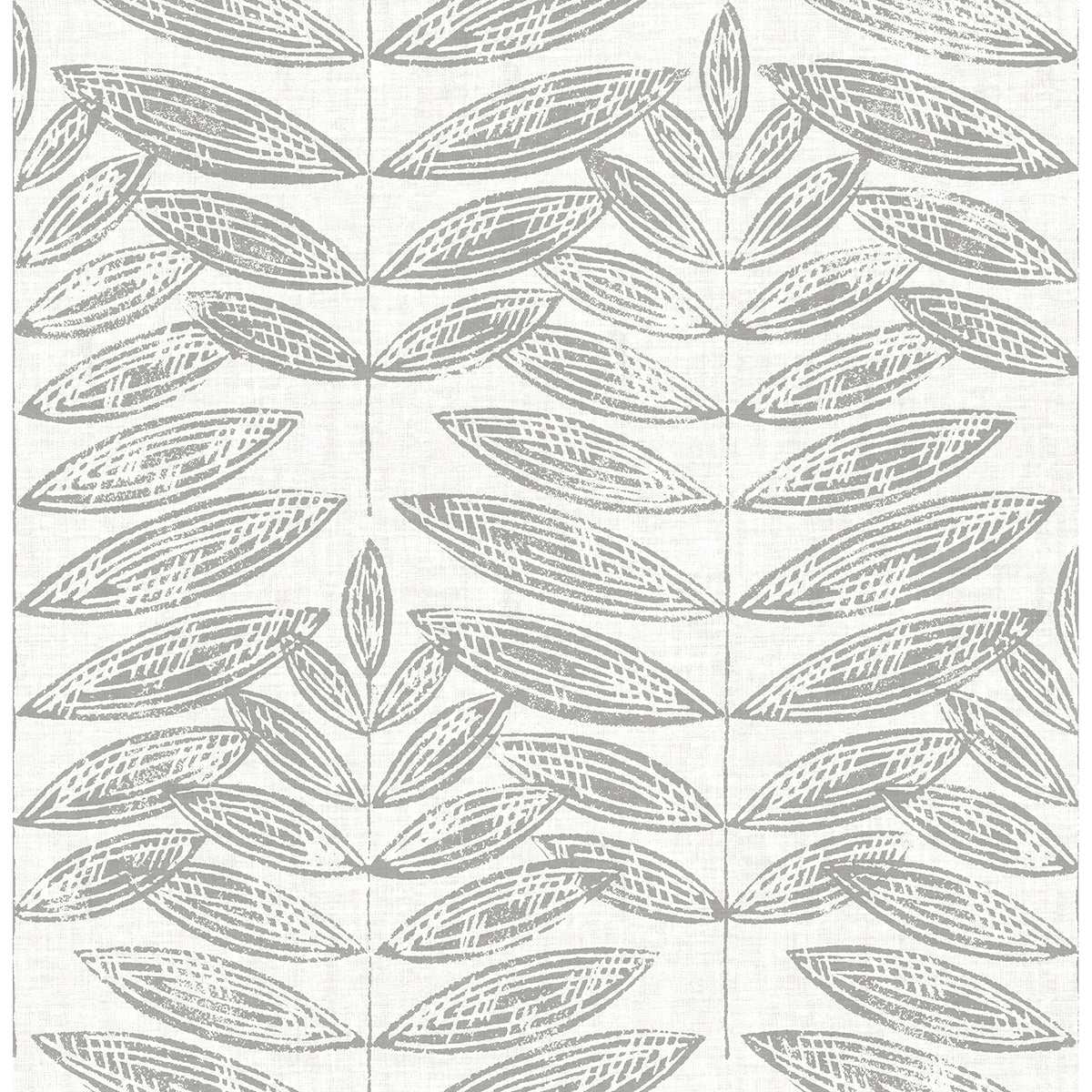  2999-25101 Akira Grey Leaf Wallpaper