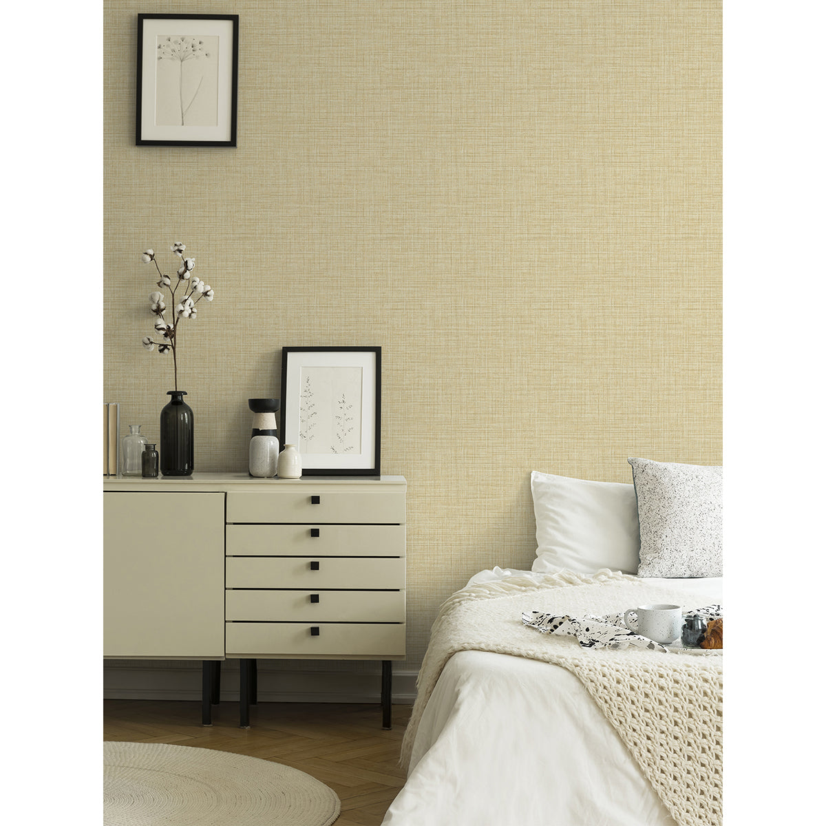  2999-25793 Tuckernuck Gold Linen Wallpaper
