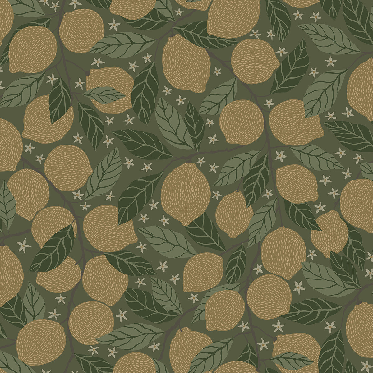 2999-44119 Lemona Green Fruit Tree Wallpaper