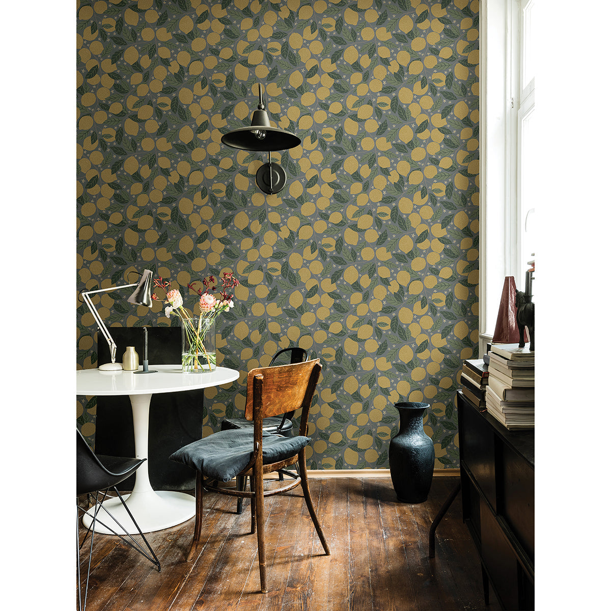 2999-44132 Lemona Blue Fruit Tree Wallpaper
