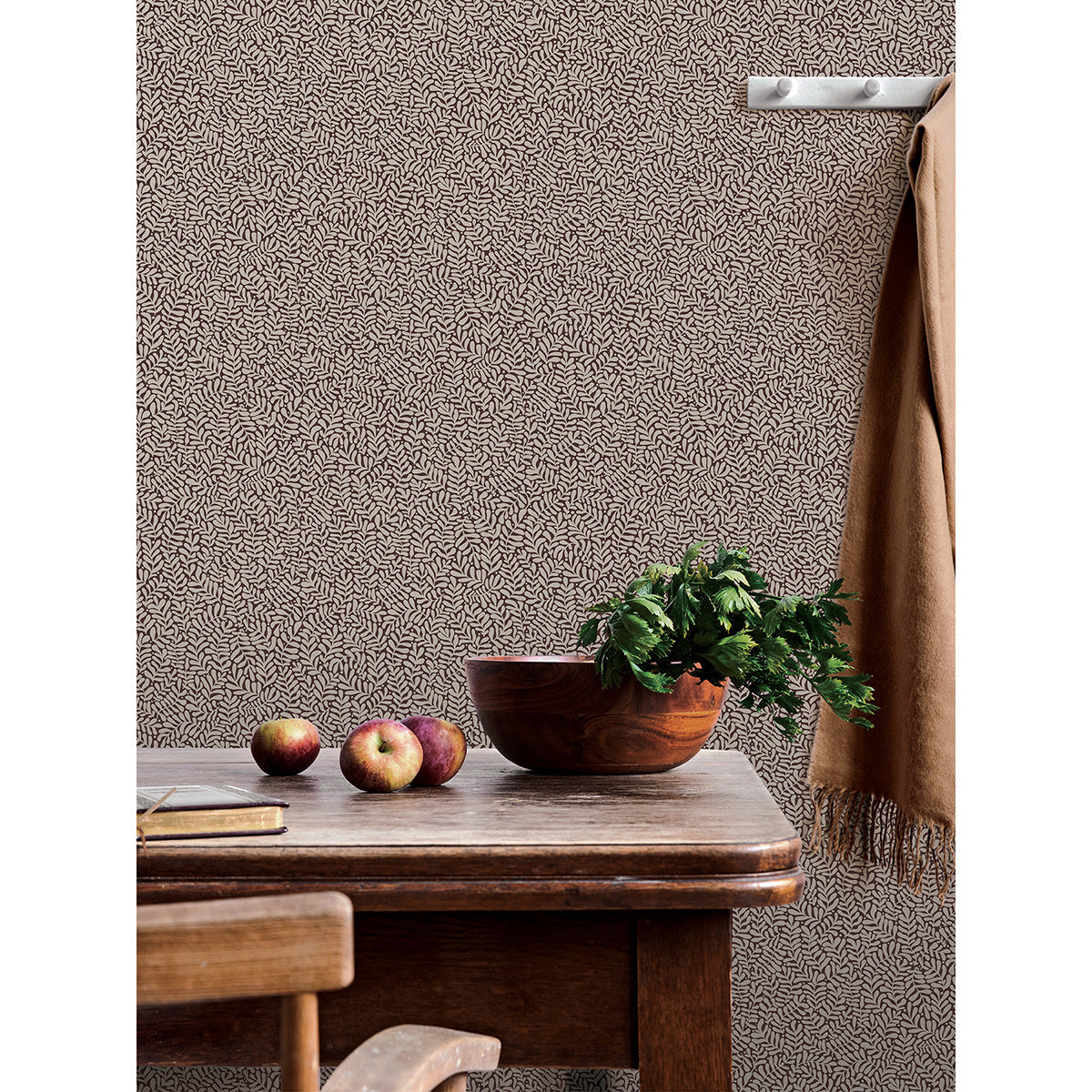  2999-55005 Anna Purple Fern Trail Wallpaper